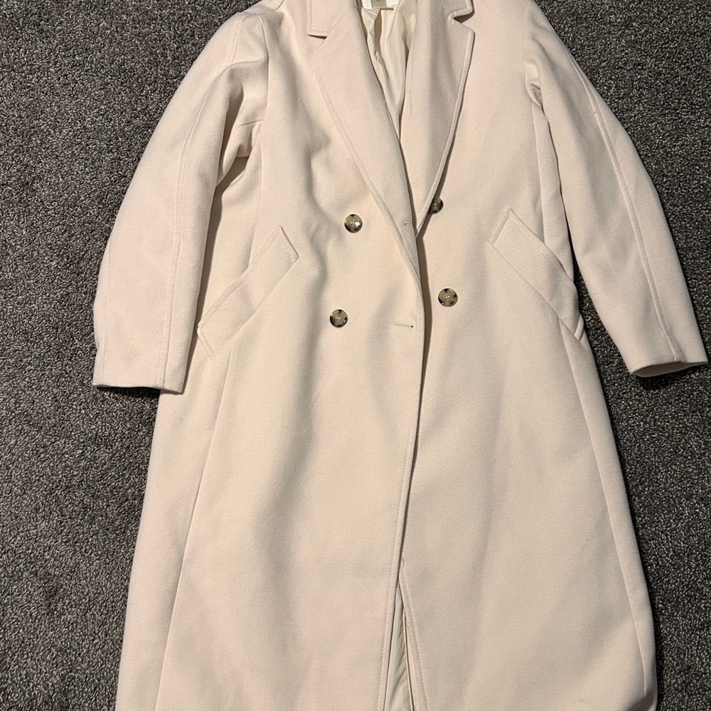 H&M Elegant Cream Trench Coat